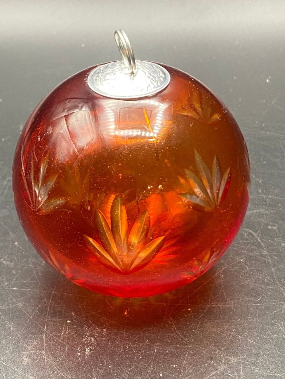 Hand Blown Ornament in Red